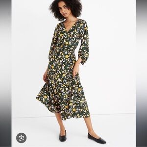 Apiece Apart Women's Agata Floral-Print Tiered DressFloral Silk Green Size 6